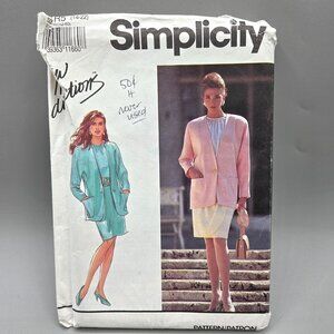 Simplicity 7443 Misses Petite Blouse Skirt Lined Jacket Pattern Size 14-22 Uncut